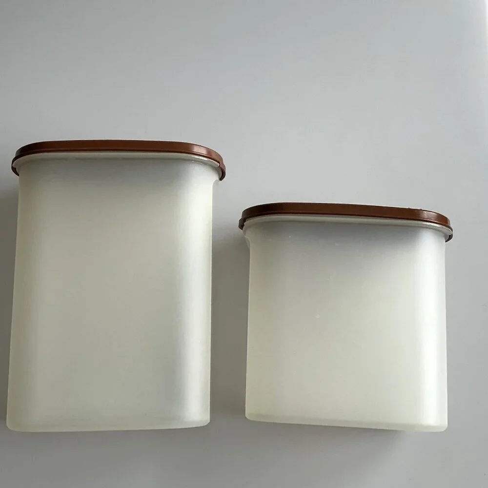 VINTAGE TUPPERWARE MODULAR MATES 9 3/4 CUPS AND 7-1/4 CUPS CONTAINER 2 PC SET